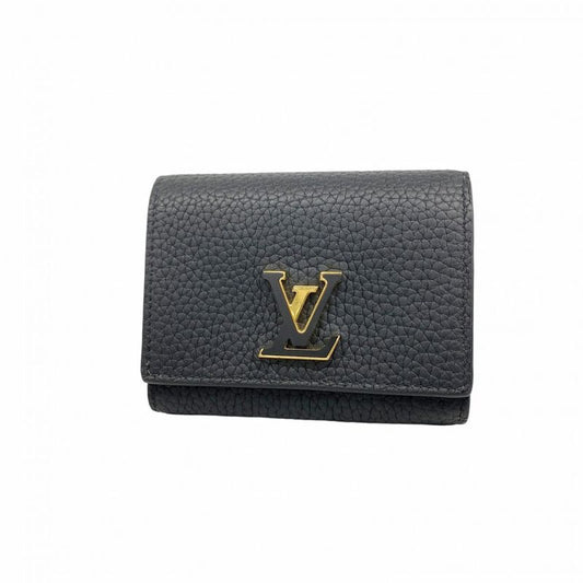 Louis Vuitton Wallet Taurillon Portefeuille Capucines Tiny M12149 Noir Black