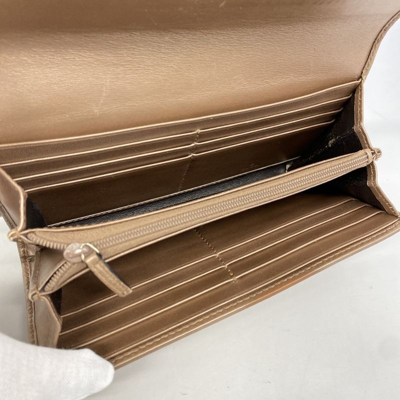 Guccissima 251861 Leather Brown Gold Hardware Women's Long Wallet