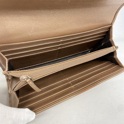 Guccissima 251861 Leather Brown Gold Hardware Women's Long Wallet