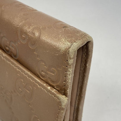 Guccissima 251861 Leather Brown Gold Hardware Women's Long Wallet