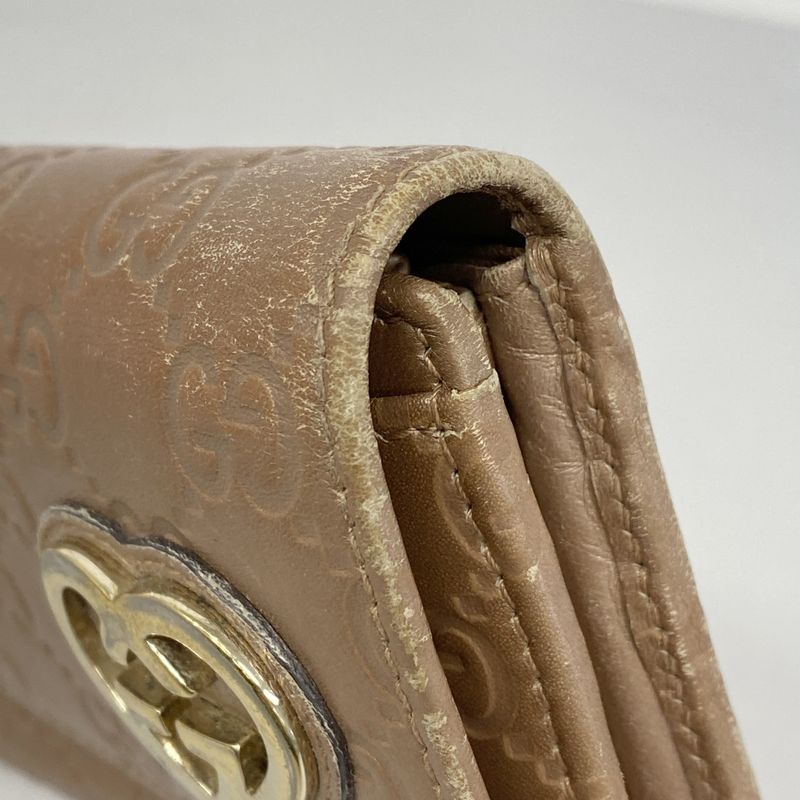 Guccissima 251861 Leather Brown Gold Hardware Women's Long Wallet