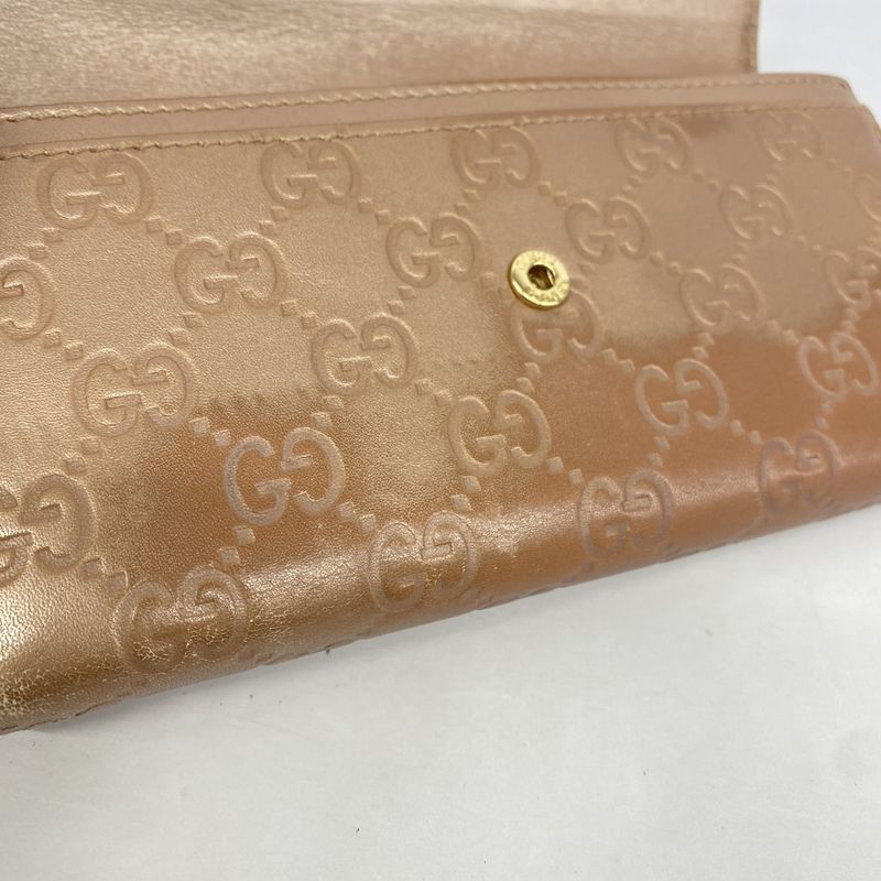 Guccissima 251861 Leather Brown Gold Hardware Women's Long Wallet