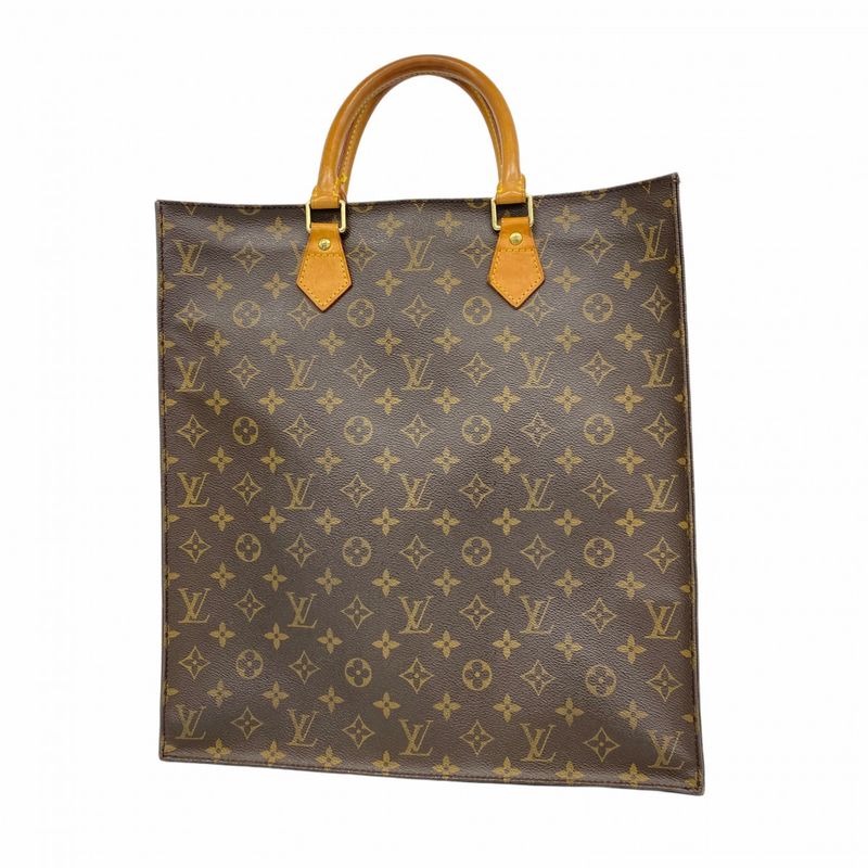 Louis Vuitton Tote Bag Monogram Sac Plastic M51140 Brown Ladies
