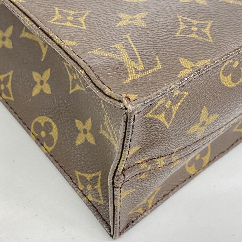 Louis Vuitton Tote Bag Monogram Sac Plastic M51140 Brown Ladies