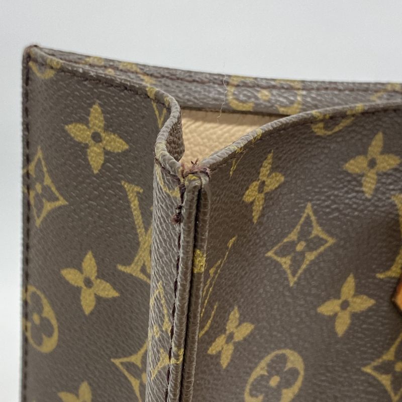 Louis Vuitton Tote Bag Monogram Sac Plastic M51140 Brown Ladies