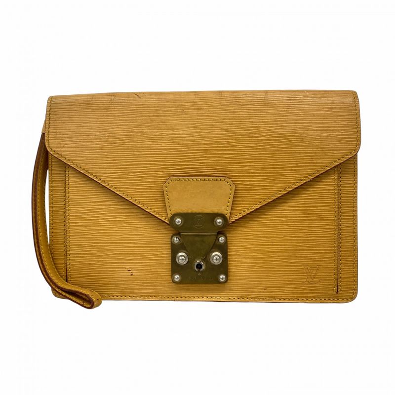 Louis Vuitton Clutch Bag Epi Pochette Serie Dragonne M52616 Winnipeg Beige