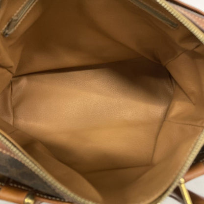 Celine Handbag Macadam PVC Brown Gold Hardware Women