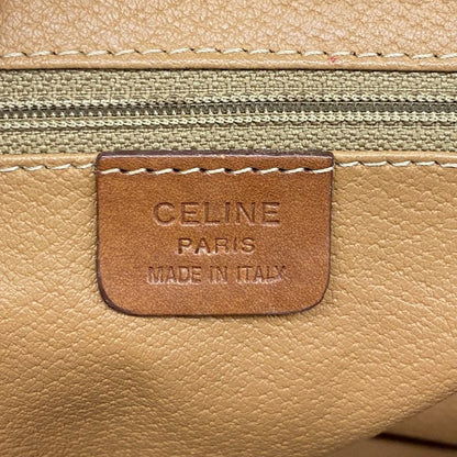 Celine Handbag Macadam PVC Brown Gold Hardware Women