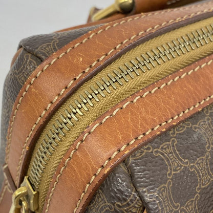 Celine Handbag Macadam PVC Brown Gold Hardware Women