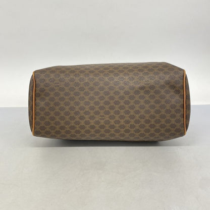 Celine Handbag Macadam PVC Brown Gold Hardware Women