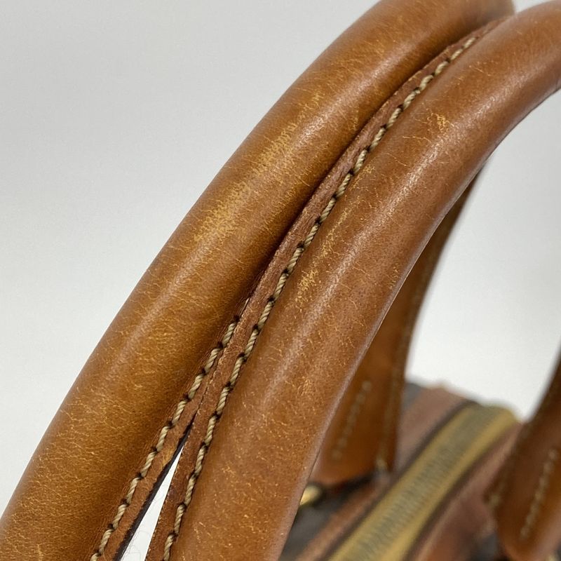 Celine Handbag Macadam PVC Brown Gold Hardware Women