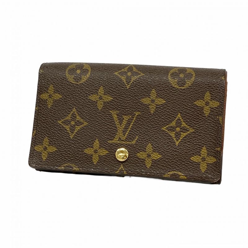 Louis Vuitton Wallet Monogram Portomone Vietresor M61730 Brown Ladies