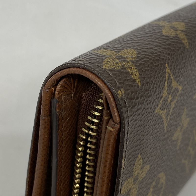 Louis Vuitton Wallet Monogram Portomone Vietresor M61730 Brown Ladies