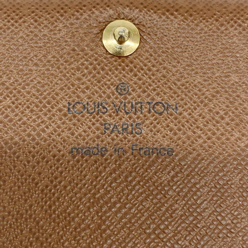 Louis Vuitton Wallet Monogram Portomone Vietresor M61730 Brown Ladies