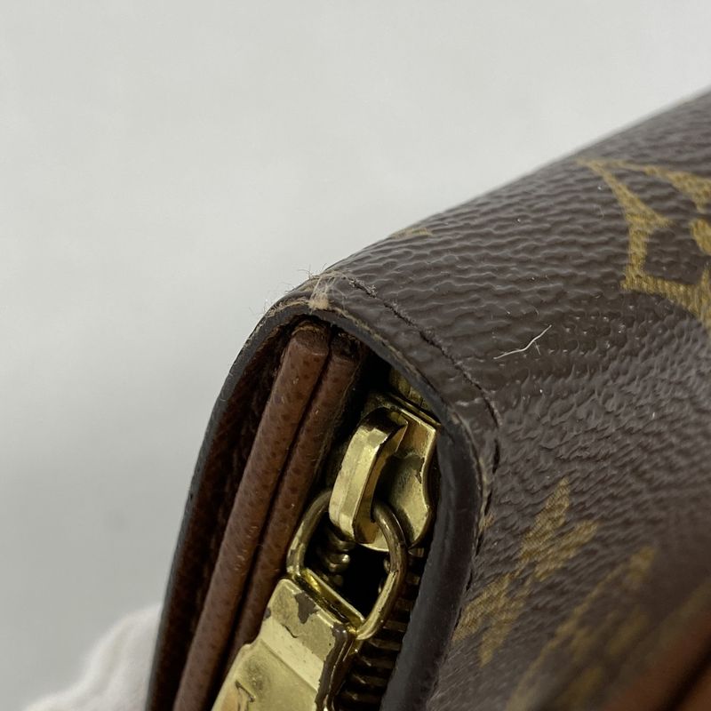 Louis Vuitton Wallet Monogram Portomone Vietresor M61730 Brown Ladies