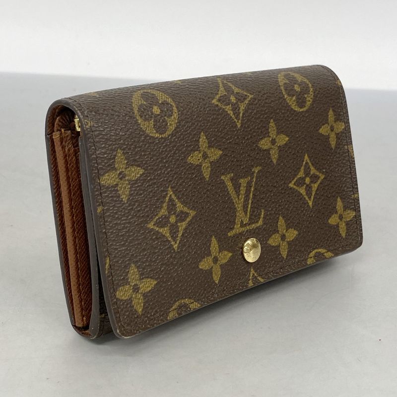 Louis Vuitton Wallet Monogram Portomone Vietresor M61730 Brown Ladies