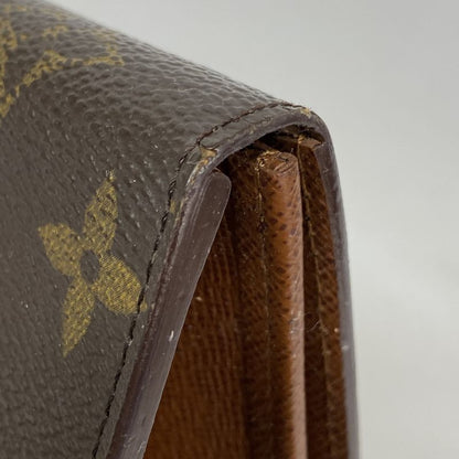 Louis Vuitton Wallet Monogram Portomone Vietresor M61730 Brown Ladies