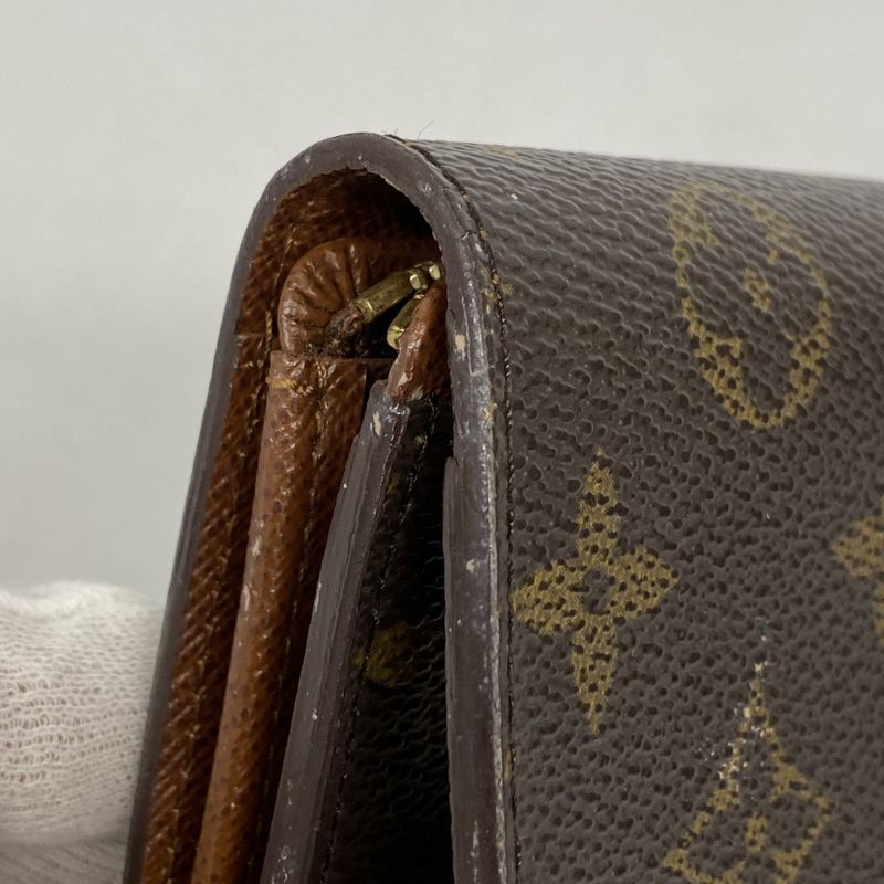 Louis Vuitton Wallet Monogram Portomone Vietresor M61730 Brown Ladies