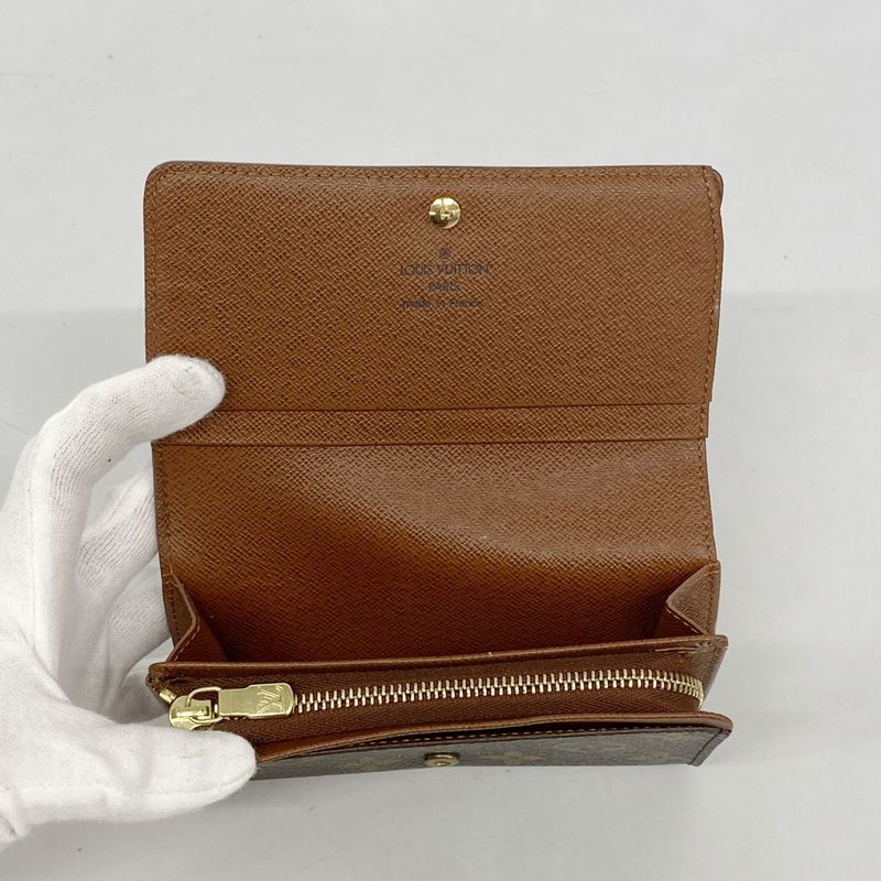 Louis Vuitton Wallet Monogram Portomone Vietresor M61730 Brown Ladies