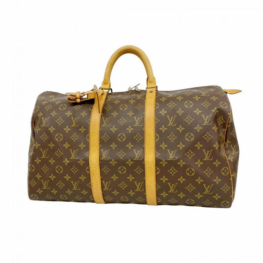Louis Vuitton Boston Bag Monogram Keepall 50 M41426 Brown Men Women Unisex