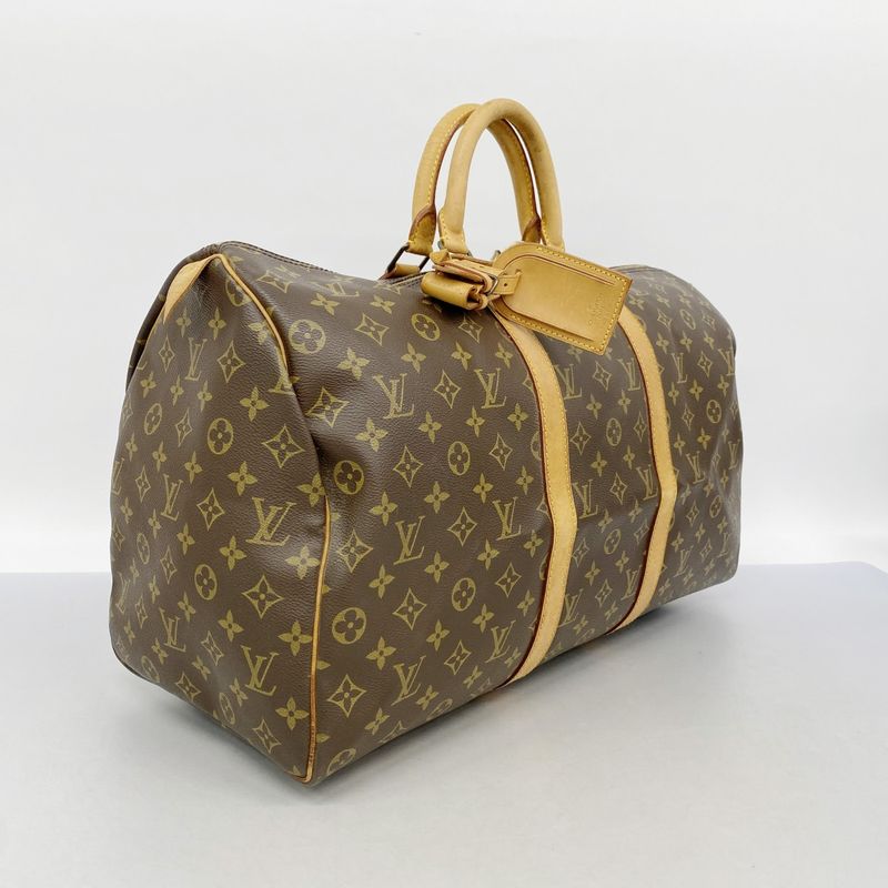 Louis Vuitton Boston Bag Monogram Keepall 50 M41426 Brown Men Women Unisex