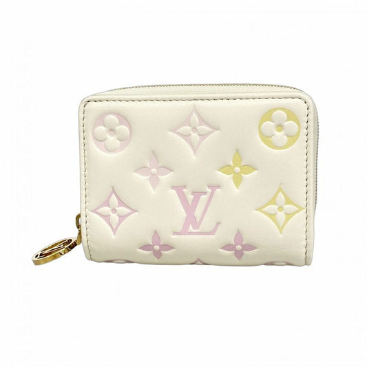 Louis Vuitton Wallet Monogram Flower Portefeuille Lou M11909 White Ladies