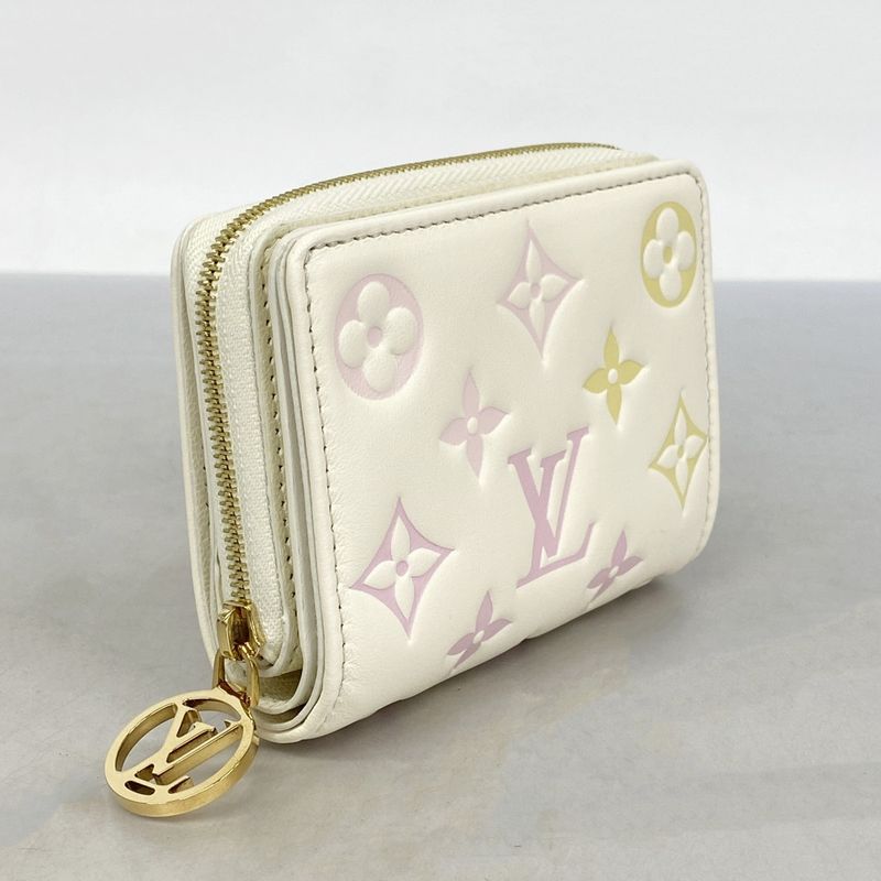 Louis Vuitton Wallet Monogram Flower Portefeuille Lou M11909 White Ladies