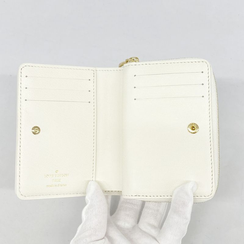 Louis Vuitton Wallet Monogram Flower Portefeuille Lou M11909 White Ladies