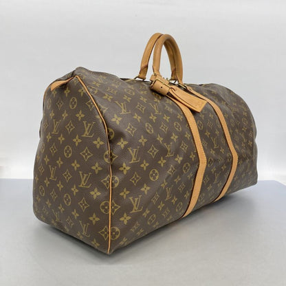 Louis Vuitton Boston Bag Monogram Keepall 55 M41424 Brown Men Women Unisex