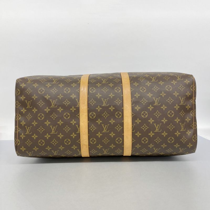 Louis Vuitton Boston Bag Monogram Keepall 55 M41424 Brown Men Women Unisex