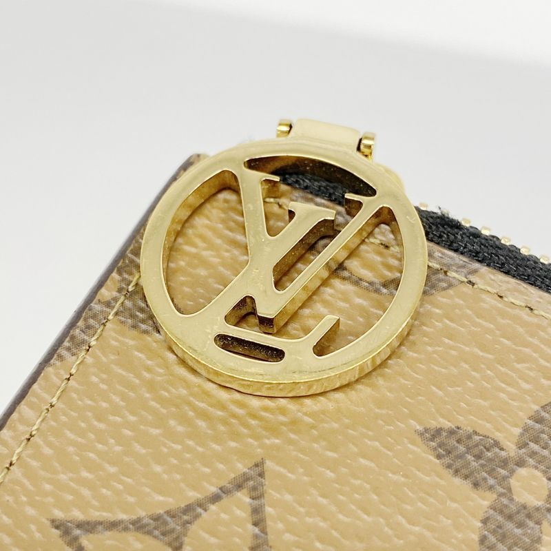 Louis Vuitton Coin Case Monogram ・reverse Porte Caltromie M81912 Brown Ladies