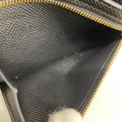 Hermes Wallet Bearn Compact Vaux Epson Black Gold Hardware D Engraved Ladies