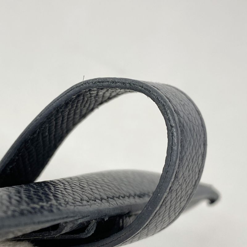 Hermes Wallet Bearn Compact Vaux Epson Black Gold Hardware D Engraved Ladies