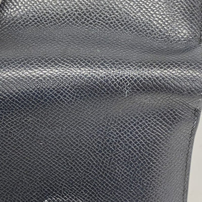 Hermes Wallet Bearn Compact Vaux Epson Black Gold Hardware D Engraved Ladies