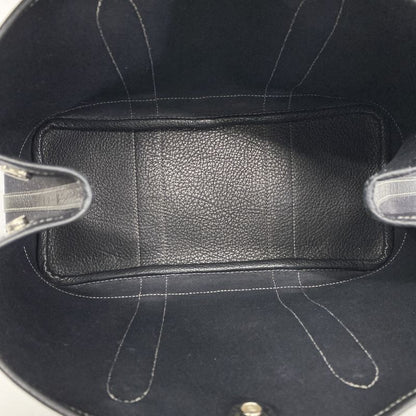 Hermes Tote Bag Garden Party TPM Toile Officier Black Silver Hardware □H