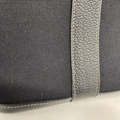 Hermes Tote Bag Garden Party TPM Toile Officier Black Silver Hardware □H