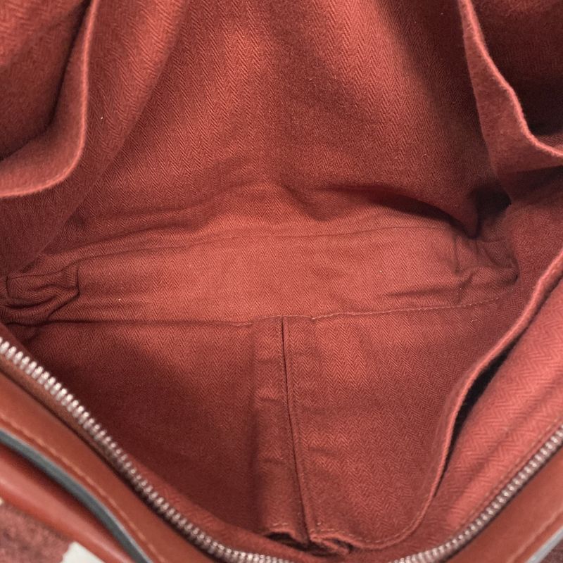 Hermes Handbag Caravan Horizontal MM Vauderma Bordeaux Silver Hardware 2way Bag