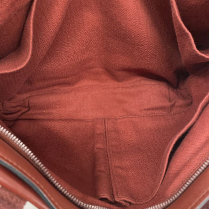 Hermes Handbag Caravan Horizontal MM Vauderma Bordeaux Silver Hardware 2way Bag