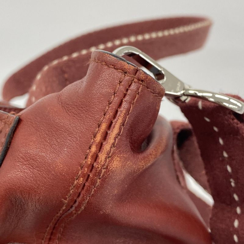 Hermes Handbag Caravan Horizontal MM Vauderma Bordeaux Silver Hardware 2way Bag