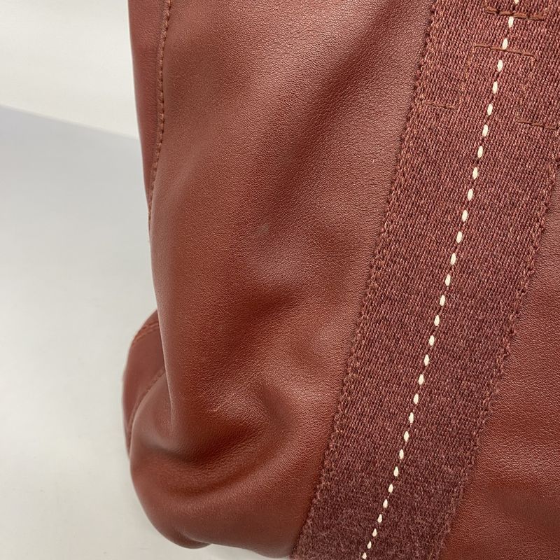 Hermes Handbag Caravan Horizontal MM Vauderma Bordeaux Silver Hardware 2way Bag