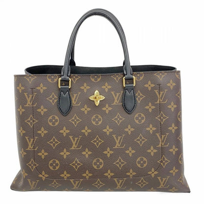Louis Vuitton Handbag Monogram Flower Tote M43550 Brown Noir Black Women's