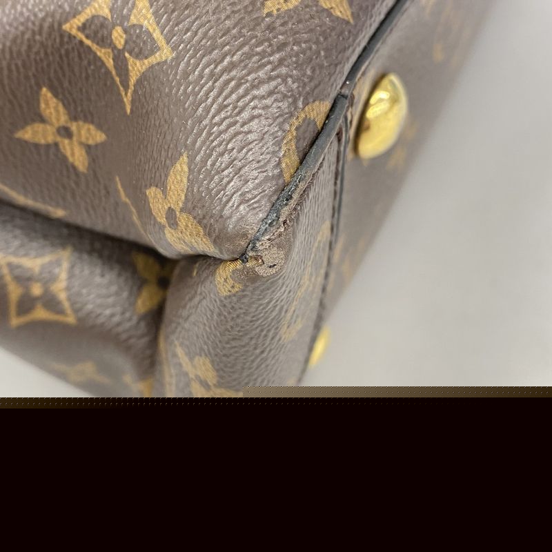Louis Vuitton Handbag Monogram Flower Tote M43550 Brown Noir Black Women's