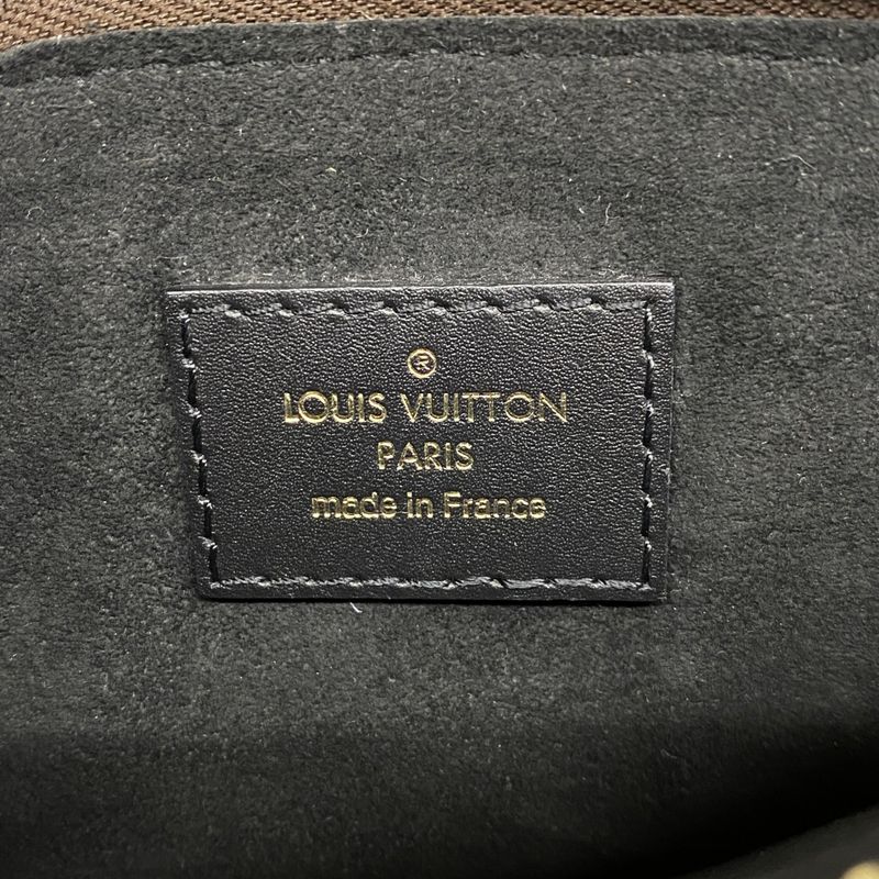 Louis Vuitton Handbag Monogram Flower Tote M43550 Brown Noir Black Women's