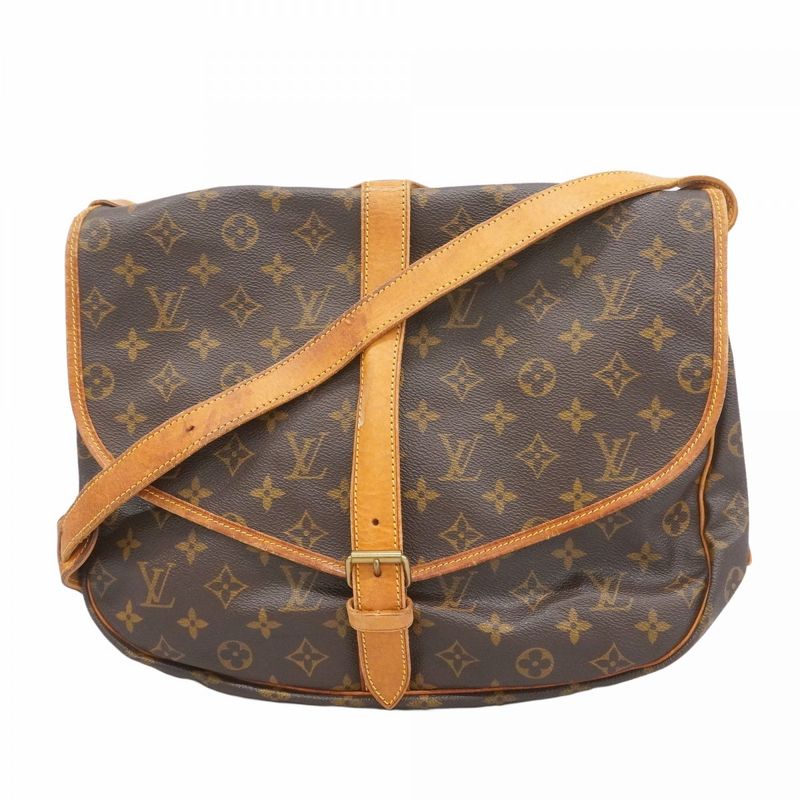 Louis Vuitton Shoulder Bag Monogram Saumur 35 M42254 Brown Ladies