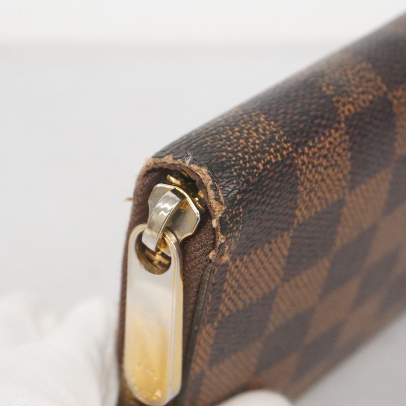 Louis Vuitton Long Wallet Damier Zippy Wallet N60015 Ebene Men's Women's Unisex