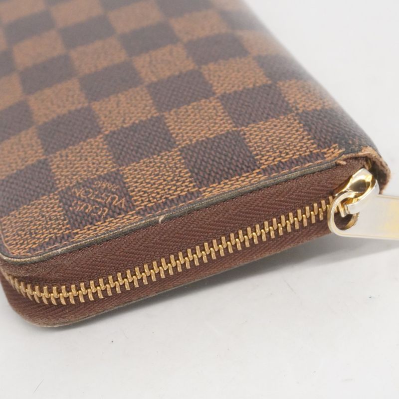 Louis Vuitton Long Wallet Damier Zippy Wallet N60015 Ebene Men's Women's Unisex
