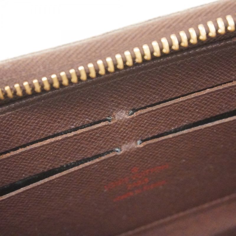 Louis Vuitton Long Wallet Damier Zippy Wallet N60015 Ebene Men's Women's Unisex