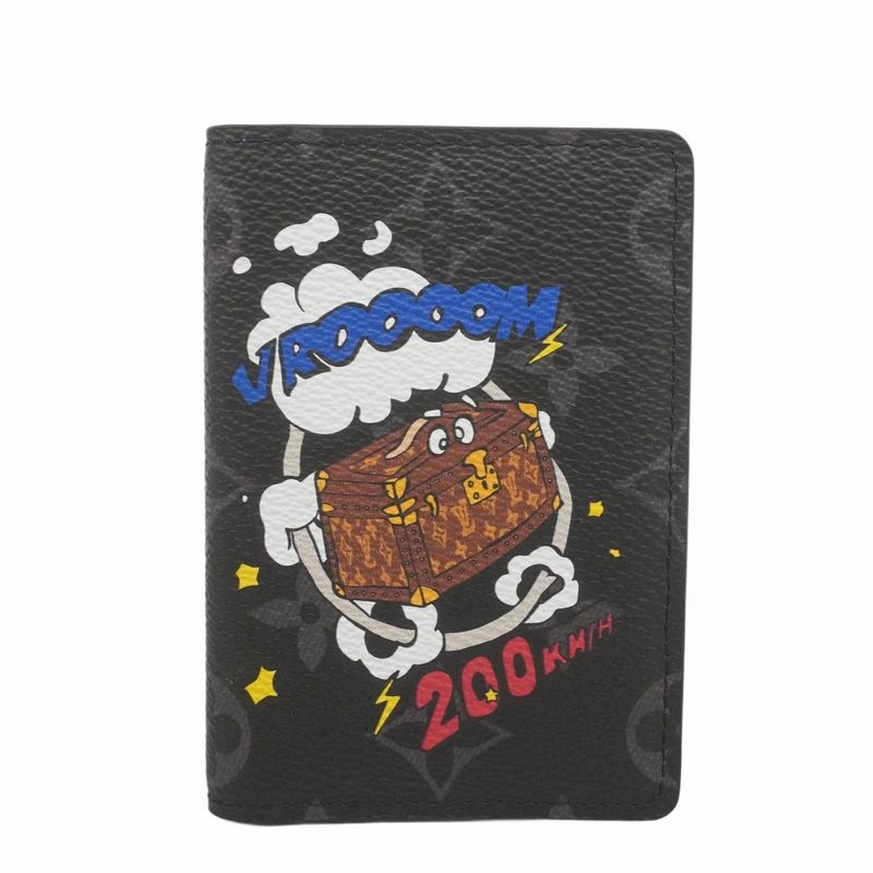 Louis Vuitton Card Case Monogram Eclipse Organizer Depoche M80911 Black