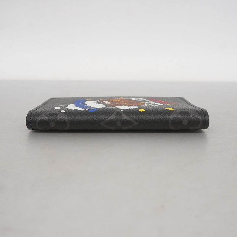 Louis Vuitton Card Case Monogram Eclipse Organizer Depoche M80911 Black