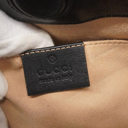 Gucci Handbag Bamboo 470271 Leather Black Red Gold Hardware 2way Bag Ladies